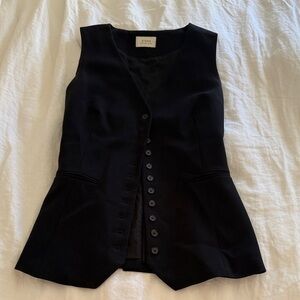 DISSH Black Button-Up Vest